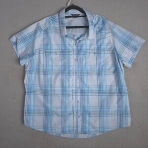 Eddie Bauer Mens Plaid Short Sleeve Button Up Shirt Size XXL